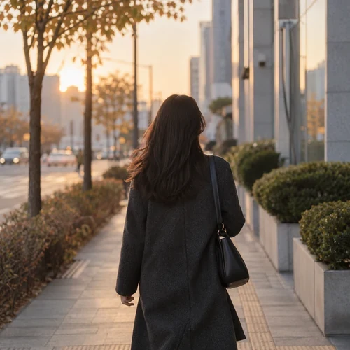 이동 중 목·어깨 · AI 생성 예시